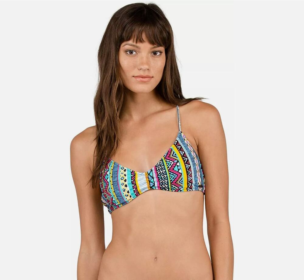 Volcom Women's Locals V Neck Bikini Top sz S